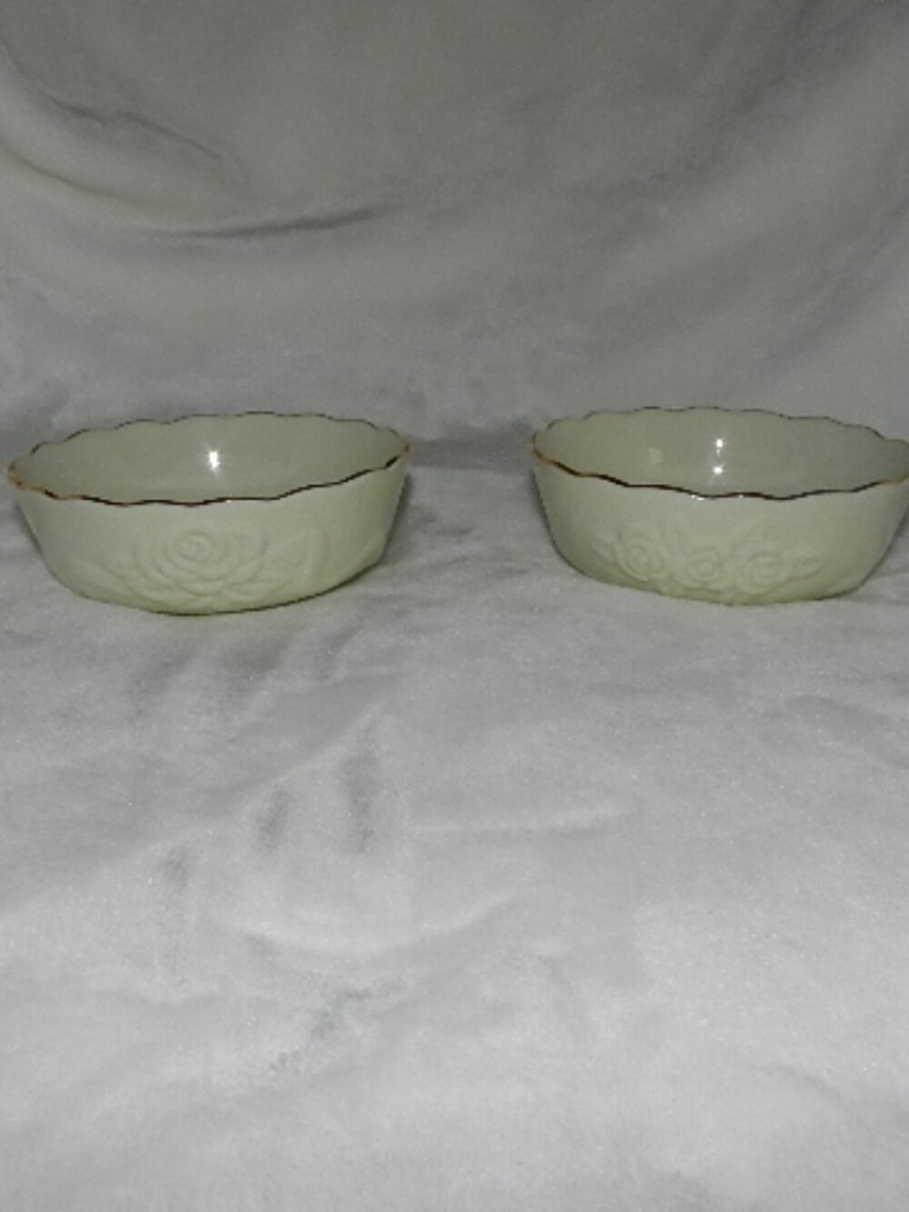 Vintage "LENOX" "ROSE BLOSSOM" Porcelain Bowls 24K Gold trim 4.5” set of 2